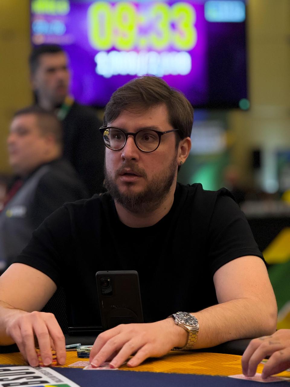 Pedro Gusma em torneio ao vivo